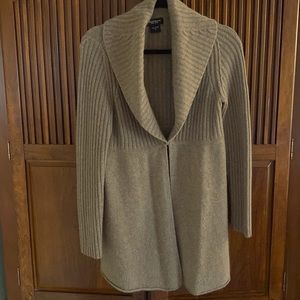 Woman’s Cashmere Cowl Neck Cardigan Size Small